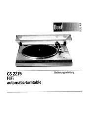 Dual CS 2215 Bedienungsanleitung