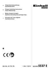 EINHELL Expert GE-WW 5537 E Originalbetriebsanleitung