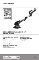 Parkside PWDSA 20-LI A1 Bedienungsanleitung