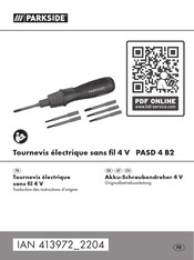Parkside PASD 4 B2 Originalbetriebsanleitung
