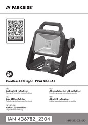 Parkside PLSA 20-Li A1 Originalbetriebsanleitung