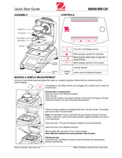 OHAUS MB120 Schnellstartanleitung