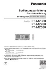 Panasonic PT-MZ882 Bedienungsanleitung Und Funktionsanleitung