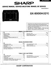 Sharp SX-8000H Serviceanleitung