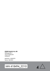 Parkside 418494 2210 Bedienungs- Und Sicherheitshinweise