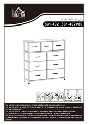 HOMCOM 831-402 Montageanleitung