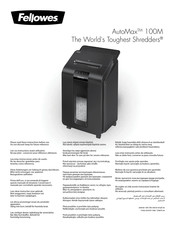 Fellowes AutoMax 100M Anleitung