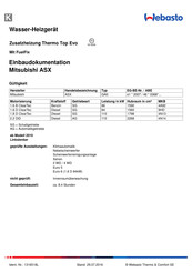 Webasto Thermo Top Evo Einbaudokumentation