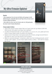 Cayin N3-Ultra Firmware-Aktualisierung