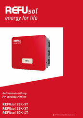 REFU REFUsol 25K-3T Betriebsanleitung