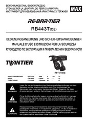 Max REBAR-TIER RB443TCE TWINTIER Bedienungsanleitung Und Sicherheitsanweisungen