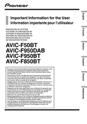 Pioneer AVIC-F950BT Bedienungsanleitung