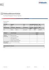 Webasto Thermo Top Evo Einbaudokumentation