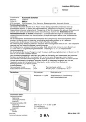 Gira 880 Serie Bedienungsanleitung