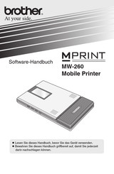 Brother MPRINT MW-260 Softwarehandbuch