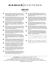 Sanus Systems MD103 Bedienungsanleitung