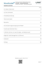 Uwt NivoGuide NG 8200 Geräteinformation, Betriebsanleitung