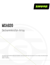 Shure MXA920W-S-60CM Bedienungsanleitung