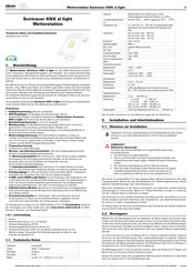 elsner elektronik Suntracer KNX sl basic Technische Daten Und Installationshinweise