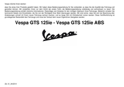 VESPA GTS 125ie Bedienungsanleitung