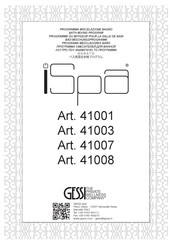 Gessi iSpa 41007 Bedienungsanleitung