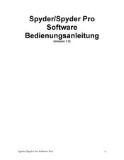 Datacolor Spyder Bedienungsanleitung Zur Software