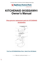 KitchenAid 5K5SSAWH1 Gebrauchsanleitung