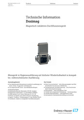 Endress+Hauser Dosimag Technische Information