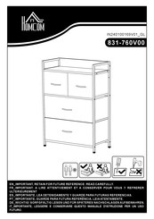 HOMCOM 831-760V00 Bedienungsanleitung