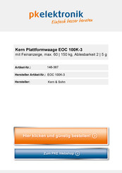 KERN&SOHN EOC 300K-2 Betriebsanleitung