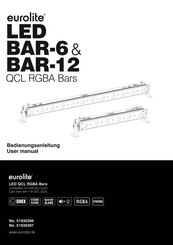 EuroLite LED BAR-6 QCL RGBW Bars Bedienungsanleitung