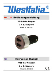 Westfalia 84 30 80 Bedienungsanleitung