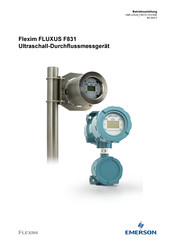 Emerson Flexim FLUXUS F831 Betriebsanleitung