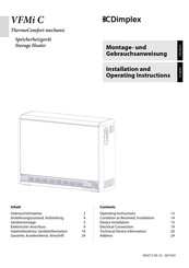 Dimplex VFMi 60 C Montage- Und Gebrauchsanweisungen