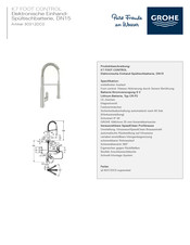 Grohe K7 FOOT CONTROL 30 312 Bedienungsanleitung
