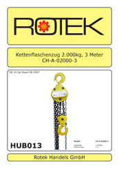 Rotek HUB013 Kurzanleitung
