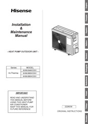 Hisense Hi-Therma AHW-044HCDS1 Installations- Und Wartungshandbuch