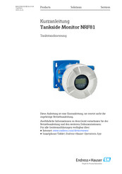 Endress+Hauser Tankside Monitor NRF81 Kurzanleitung