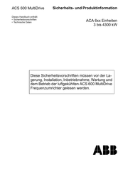 ABB ACA 633-1700-61- Serie Bedienungsanleitung