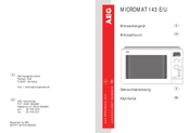 Aeg MICROMAT 143 E/U Gebrauchsanweisung