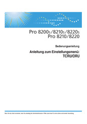 Ricoh Pro 8210 Bedienungsanleitung