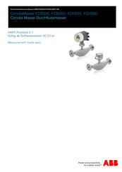 ABB CoriolisMaster FCB330 Schnittstellenbeschreibung