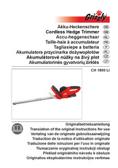 Grizzly CH 1800 Li Originalbetriebsanleitung