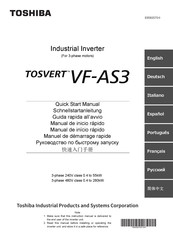 Toshiba TOSVERT VFAS3-4200KPC - 4280KPC Schnellstartanleitung