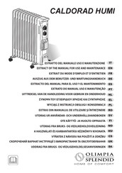 Olimpia splendid CALDORAD HUMI Benutzer- Und Wartungshandbuch