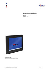 ACD GRUPPE MFT12 Hardwarebedienungsanleitung