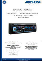 Alpine UTE-93DAB Firmware-Aktualisierung