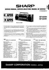 Sharp GF-500E Serviceanleitung