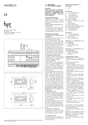 Bpt VA/200.01 Installationsanleitung