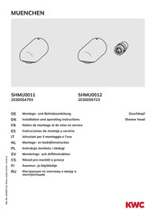KWC MUENCHEN SHMU0011 Montage- Und Betriebsanleitung